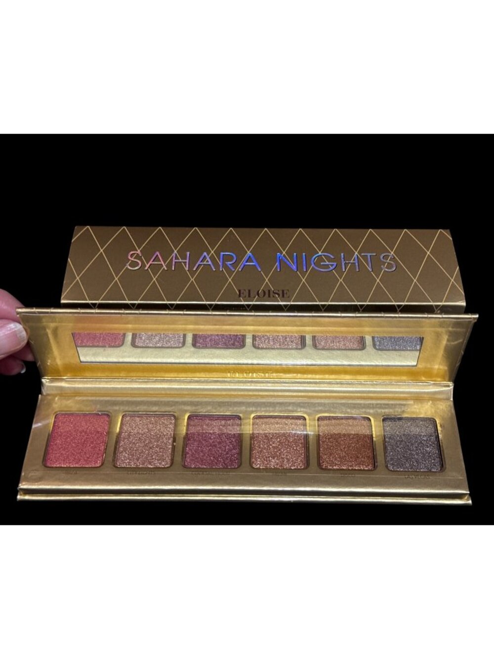 Eloise Sahara Nights Eyeshadow Palette With 6 Shimmer Shades - 9g Gold Compact